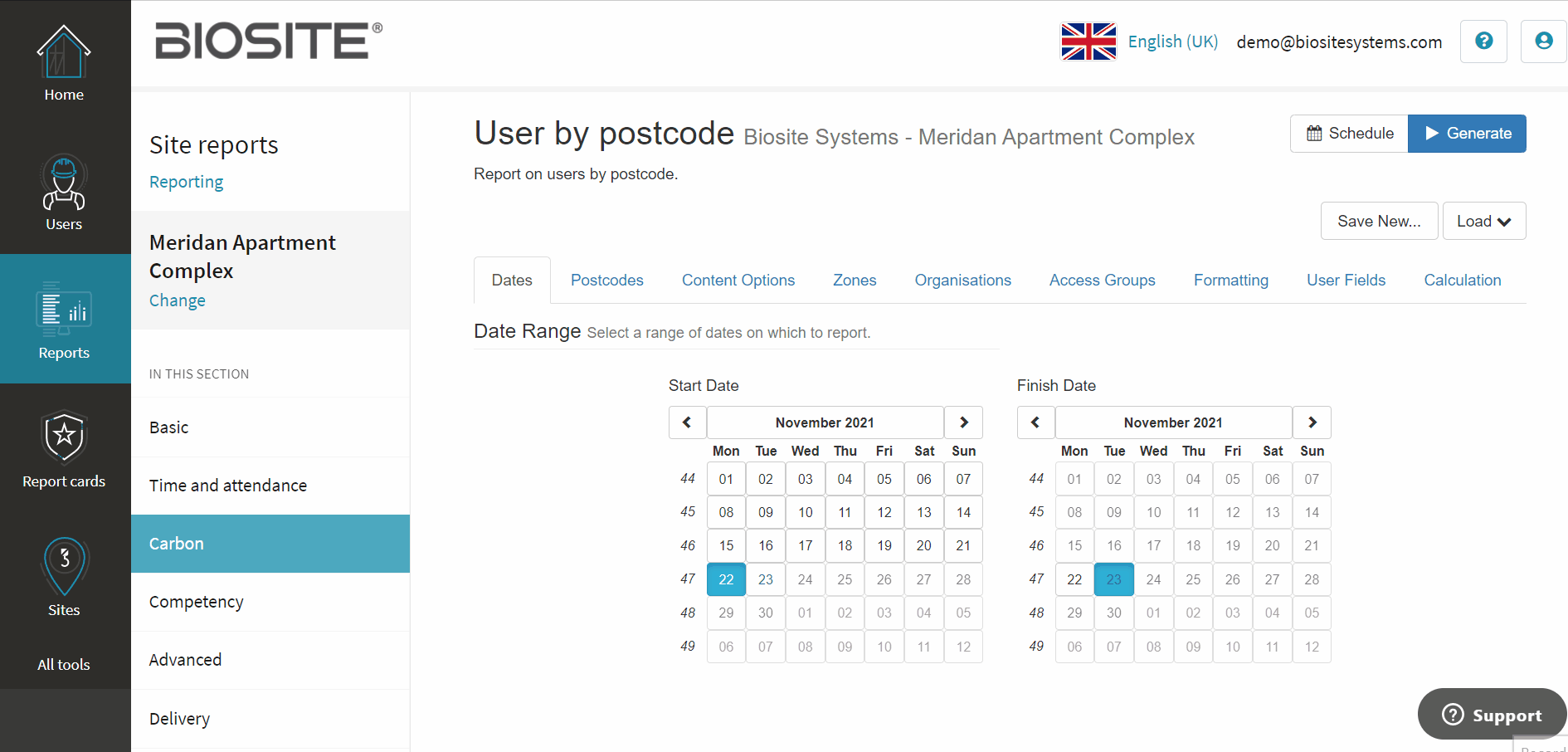 generating-the-user-by-postcode-report-biosite-systems